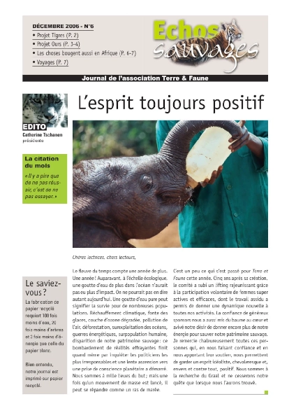 Echos sauvages 6 - Couverture
