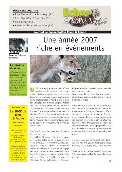Echos sauvages 8 - Couverture