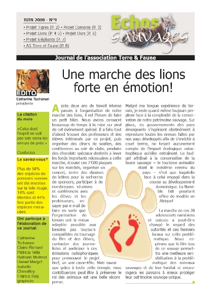 Echos sauvages 9 - Couverture