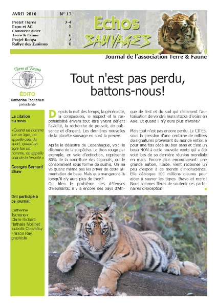 Echos sauvages 13 - Couverture