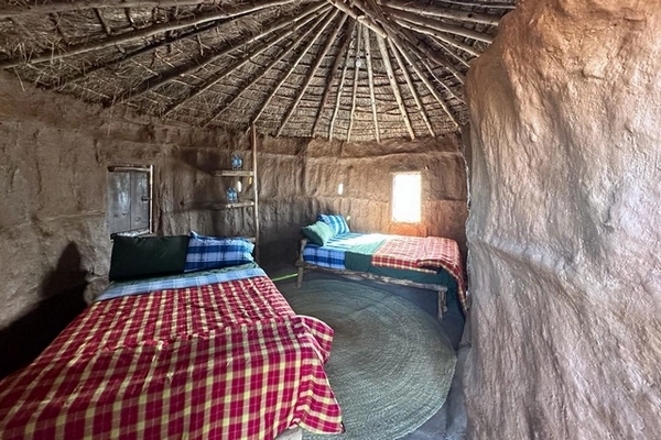 Chambre 2 lits du bungalow