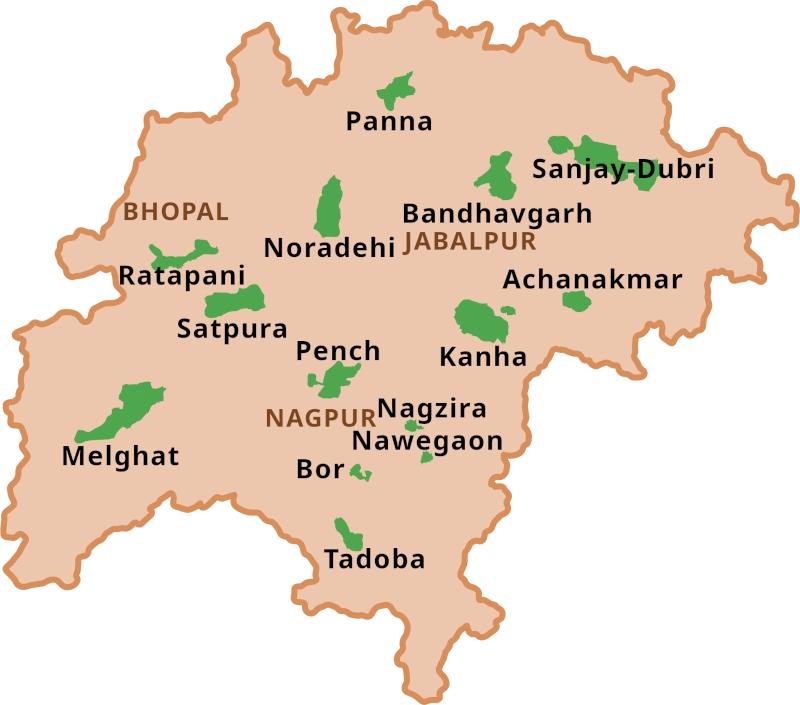 Réserves à tigres de l'Inde centrale